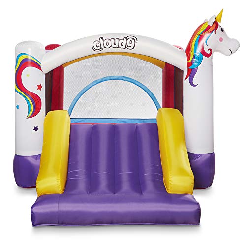 Cloud 9 Inflatable Bounce House with Slide and Blower - Unicorn Theme