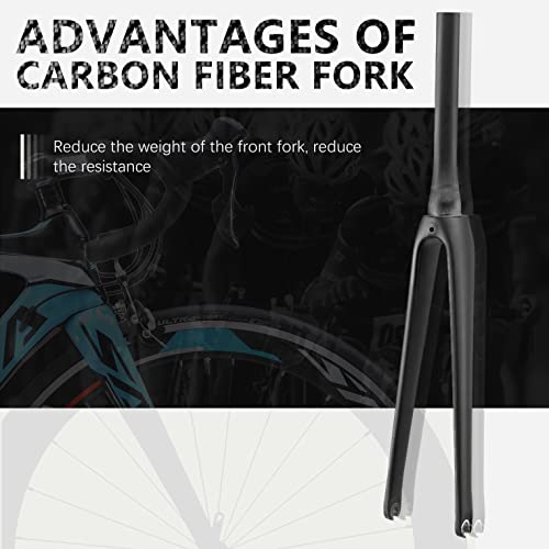 SAVADECK Carbon Fiber Road Bike, Carbon Fiber Frame 700C Racing Bicycle with Shimano Sora 18 Speed Groupset Ultra-Light Bicycle for Men or Women (Glossy Grey, 44cm)
