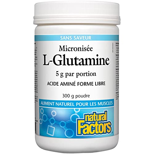 Natural Factors, Micronized L-Glutamine Drink Mix 5000 mg, Supports Muscles and Immune Function, 8 Oz