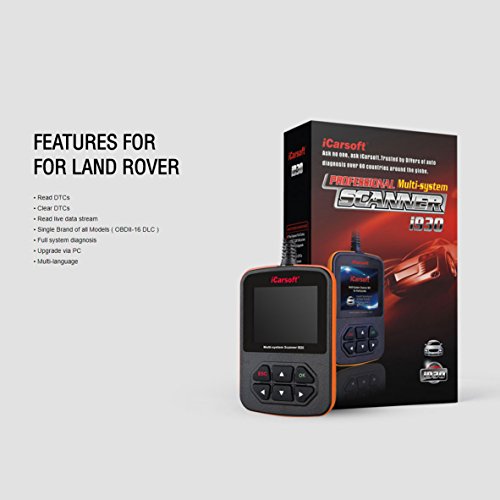 iCarsoft Diagnostic Tool i930 compatible with Land Rover/Jaguar Vehicle OBDII Code Reader with Multi-Systems