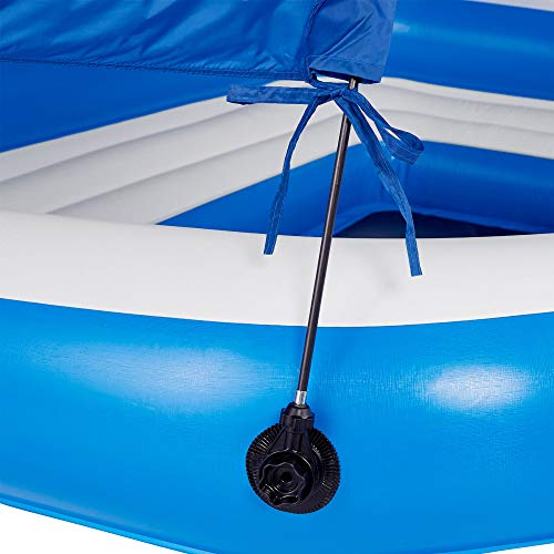 Bestway Hydro Force Tropical Breeze Floating Island Raft | Giant Inflatable Pool Float for Adults | Includes Canopy, Cupholders, & Cooler Bag | Lounge Fits Up to 6 People | Great for Pool, Lake, River