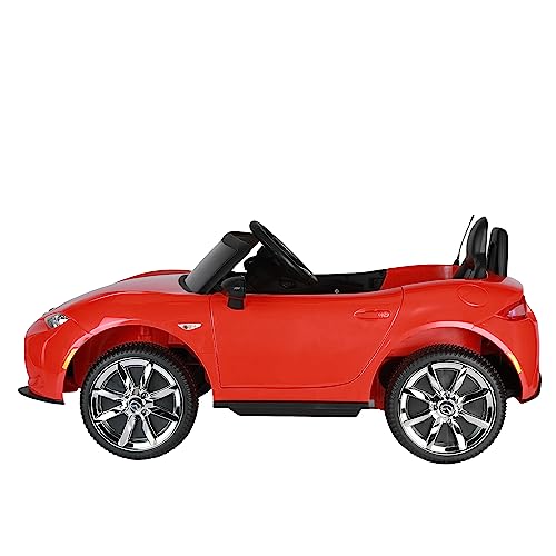 12V Kids Ride on Car Licensed MX-5 RF Kids Electric Vehicle Toy, Battery Powered Toy Electric Car w/Remote Control, MP3, Bluetooth, LED Light, Ride On Toy w/3 Speeds and Safety Belt, Red
