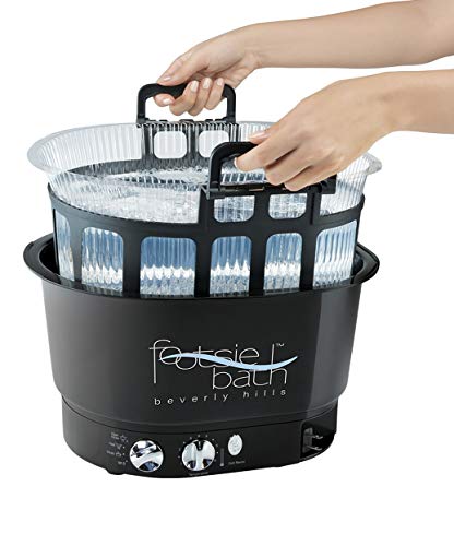 Pibbs PS92 Fiberglass Plumbing Free Pedicure Spa Featuring The Footsie Bath Tub with Disposable Liners, Swivel Chair That Reclines with 6 Vibration Functions & Adjustable Footrest, PIB-PS92