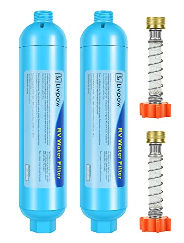 Livpow RV Water Filter and Hose Kit 2 Pack
