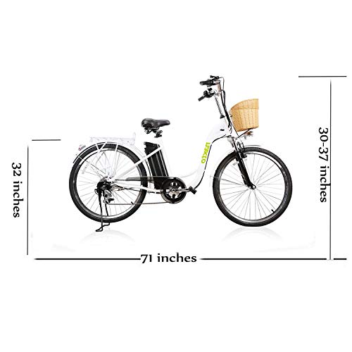 Electric Bike Adult Electric Bicycles 26" 350W Electric Bicycle with 36V10.4AH Lithium Battery, Professional 6 Speed Gears with LCD Display,Charger and Locks