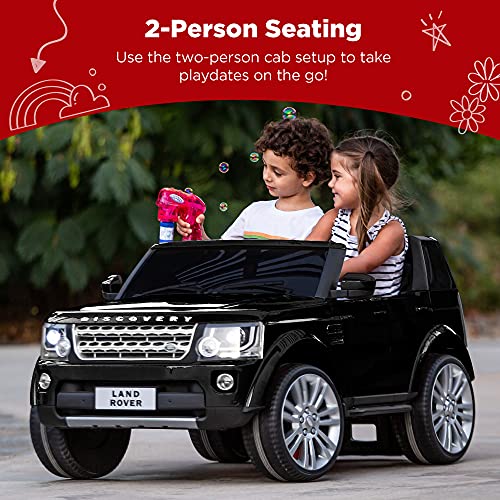 Best Choice Products 12V 3.7 MPH 2-Seater Licensed Land Rover Ride On Car Toy w/Parent Remote Control, MP3 Player - Black