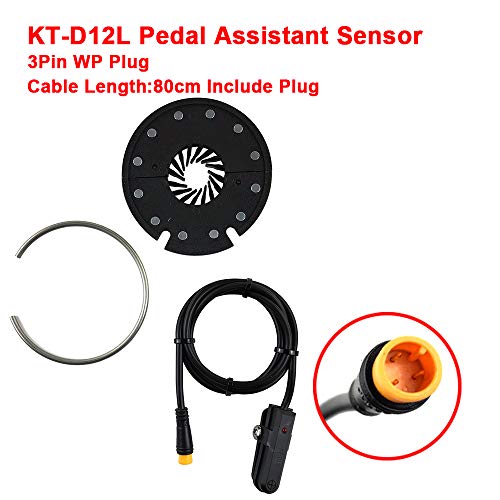 Ebike KT D12L PAS Pedal Assistant Sensor Electric Bicycle Waterproof Connector 12 Magnets Easy to Install, Detachable for Kunteng Conversion Kit Parts