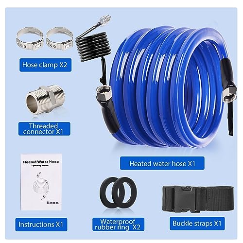 30FT 15FT Heated Water Hose for RV,-45 ℉ Antifreeze 4.0 Upgraded Heated Drinking Garden Water Hose，Rv Accessories，Rv Water Hose