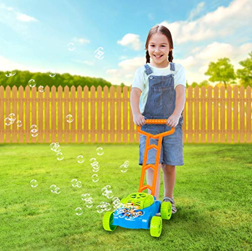 ArtCreativity Bubble Lawn Mower - Electronic Bubble Blower Machine - Learn to Walk Toys - Fun Bubbles Blowing Push Toys for Kids - Bubble Solution Included - Birthday Gift for Boys, Girls, Toddlers