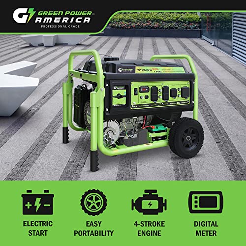 Green-Power America 13000 Watt Dual Fuel Portable Generator,Gas or Propane Powered,Electric Start,Home Back Up & RV Ready