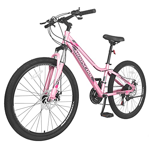 Adult Mountain Bike, 20/24/ 26 Inch Wheels Adult Bicycle, 7-21 Speeds Options, Bike for Mens Womens, MTB Bike with Double Disc Brake Suspension Fork, Multiple Colors
