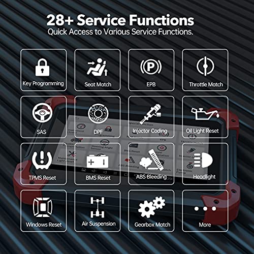 XTOOL D7 Automotive Scanner Diagnostic Tool with Bidirectional Control, OE Level Full Systems Diagnosis, 28+ Services, Auto VIN, Key Programming, ABS Bleed, Injector Coding, Oil Reset, TPMS Reset, SAS