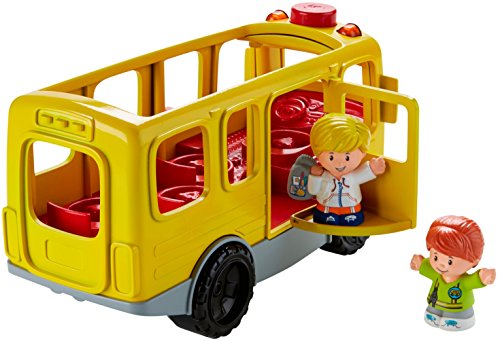 Little People Musical Toddler Toy Sit With Me School Bus with Lights Sounds & 2 Figures for Ages 1+ Years