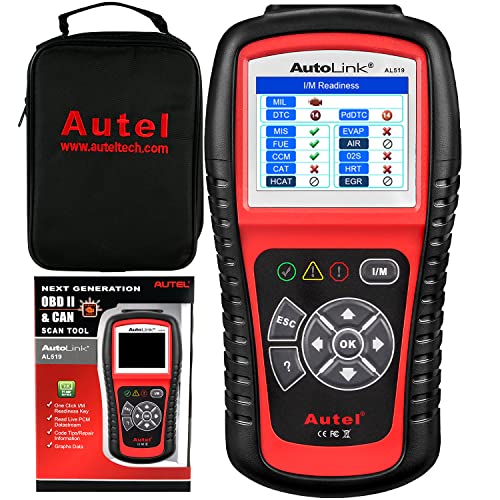 Autel AutoLink AL519 OBD2 Scanner Enhanced Mode 6 Check Engine Code Reader, Universal Car Diagnostic Tool with One-Click Smog Check, DTC Breaker, Upgraded Ver. of AL319