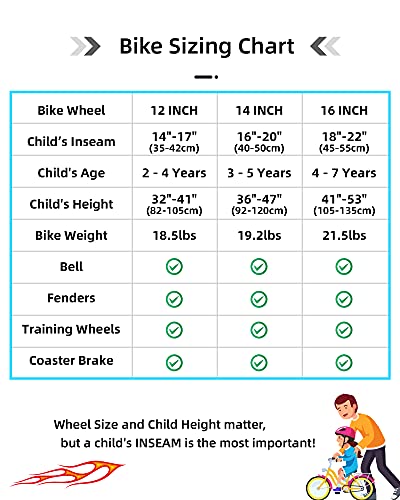 JOYSTAR 16 Inch Kids Bike with Training Wheels for Ages 4-7 Years Old Girls Boys Bike Toddler Bike Beach Cruiser Kids Bicycle Blue