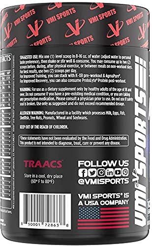 VMI Sports | Aminogex Ultra | BCAA Powder | Amino Acids + Betaine and Glutamine | Amino Acid Post Workout Recovery Drink | Intra Workout Drink with TRAACS Electrolytes | (Watermelon, 30 Servings)
