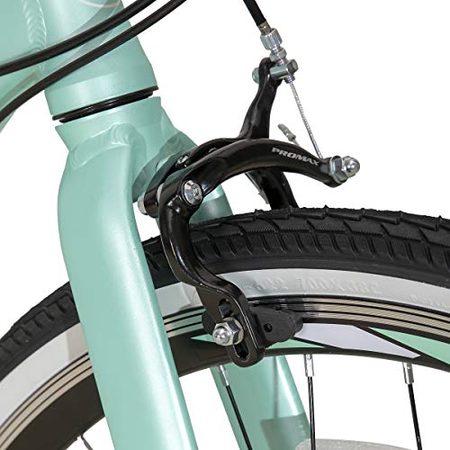 Hiland Hybrid Bike, Shimano Drivetrain 7 Speeds, 700C Wheels for Men Women Ladies Commuter Bike City Bike