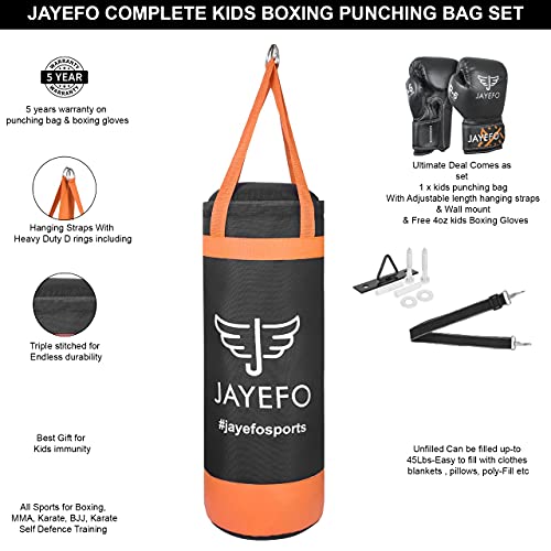 Kids 5PCS Boxing Punching Bag Set (Orange)