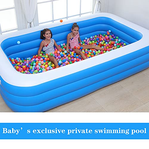 10ft Kiddie Pool Inflatable Swimming Pool Above Ground Pool with Pump 120"X72"X22" Full-Sized Large Inflatable Big Pool - Baby Pool Kiddie Pool Kids Pool Toys Swimming Pool for Kid
