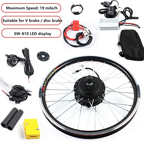 20" Electric Bicycle Front Wheel E-Bike Conversion Kit 36V 250W Bike Bicycle Cycling Power Hub Motor SW-810 LED Display Intelligent Controller Set (20'' 36V 250W Front Wheel Kit)