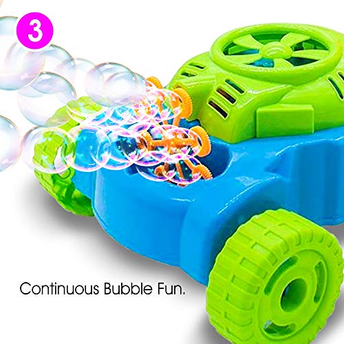 ArtCreativity Bubble Lawn Mower - Electronic Bubble Blower Machine - Learn to Walk Toys - Fun Bubbles Blowing Push Toys for Kids - Bubble Solution Included - Birthday Gift for Boys, Girls, Toddlers