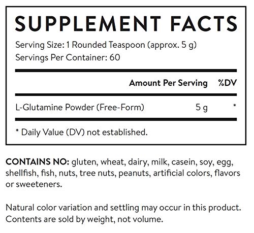 Essential Stacks Gut L-Glutamine Powder - Gluten, Dairy & Soy Free, Vegan, Non-GMO & Hypoallergenic with 3rd Party Allergen Testing, Pure Unflavored L Glutamine Powder for Optimal Gut Health
