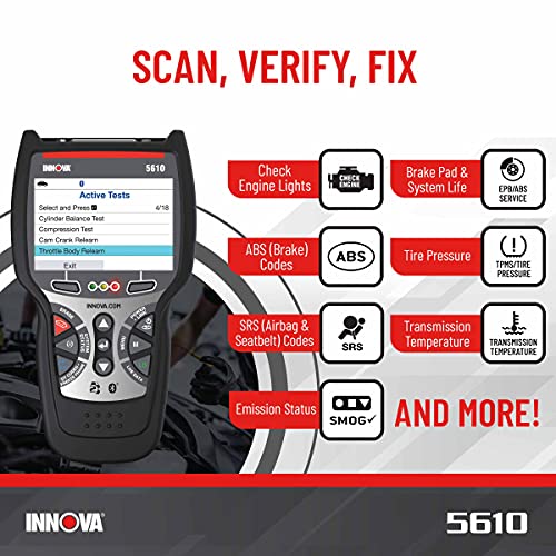 INNOVA 5610, Newest 2022 OBD2 Bidirectional Scan Tool with Free Lifetime Updates, Easy-to-Use OE-Level All ECU Scan, Special Functions, Active Tests, Service Resets, Get Free TSBs on iPhone & Android
