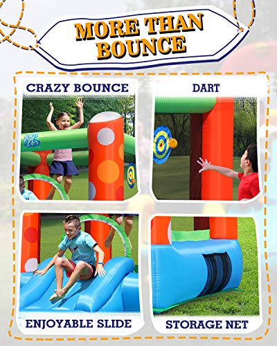 Action air Bounce House, Inflatable Bounce House with Air Blower, Bouncy Castle with Durable Sewn and Extra Thick, Family Backyard Jump House, Great Gift for Kids (9451)
