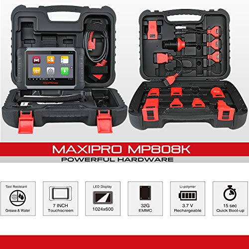 Autel Scanner MaxiPRO MP808K Diagnostic Scan Tool, 2022 Newest Bi-Directional Control, Same As MS906, VAG Guided & Reflash Hidden Functions, Upgraded of MP808/ DS808, 30+ Services, All Sys Diagnostics