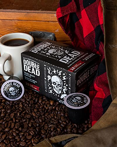 Raven’s Brew Coffee High Caffeine Dark Roast K-Cup Compatible Single Serve Pods — Double Dead 12ct