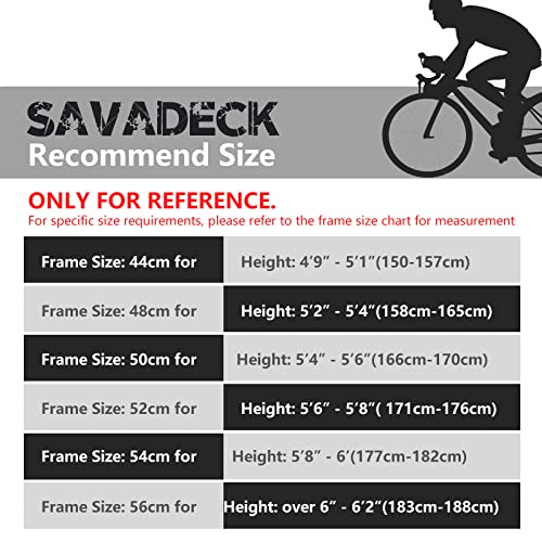 SAVADECK Phantom 2.0 Carbon Fiber Road Bike 700C Racing Bicycle with Ultegra 8000 22 Speed Group Set, 25C Tire and Fizik Saddle (Black Red,52cm)