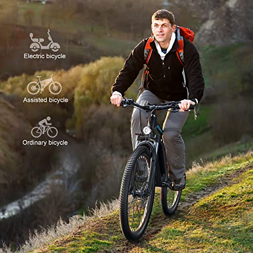 Electric Bike, Electric Bike for Adults 27.5'' E-Bikes with 500W Motor, 21.6MPH Mountain Bike with Lockable Suspension Fork, Removable Battery, Professional 21 Speed Gears Bicycle