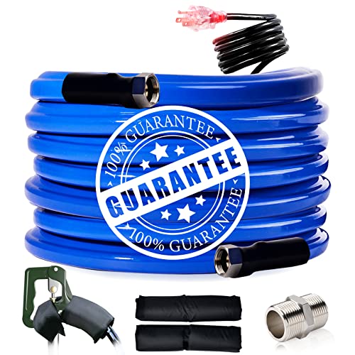 REHOSEUP 15FT，30FT, Heated Water Hose for RV,-45 ℉ Antifreeze Heated Drinking Garden Water Hose，Electrically Heated Garden Hoses, Rv Accessories，Rv，Rv Water Hose