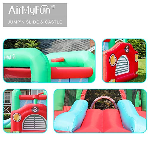 AirMyFun Bounce House, Inflatable Bouncy House with Slide and Ball Pit, Kids Bouncer for Outdoors or Indoors