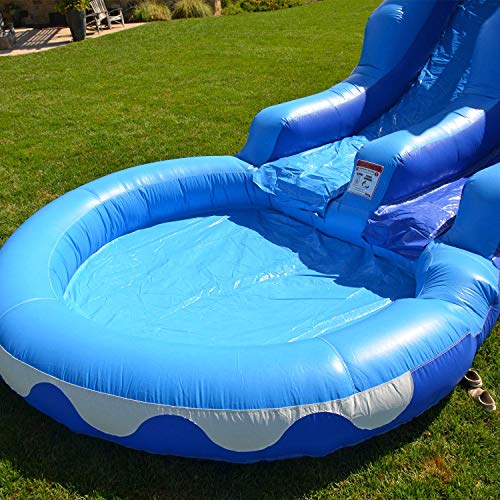 HeroKiddo Inflatable Dolphin Water Slide for Kids - Durable Commercial Grade Outdoor Soak Splash Park (Blower Included)