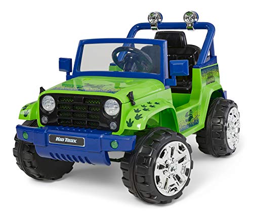 Kid Trax 4x4 Tracker Electric Ride On Toy, 3-5 Years Old, 6 Volt, Max Weight 60 lbs, Dino Tracker Green