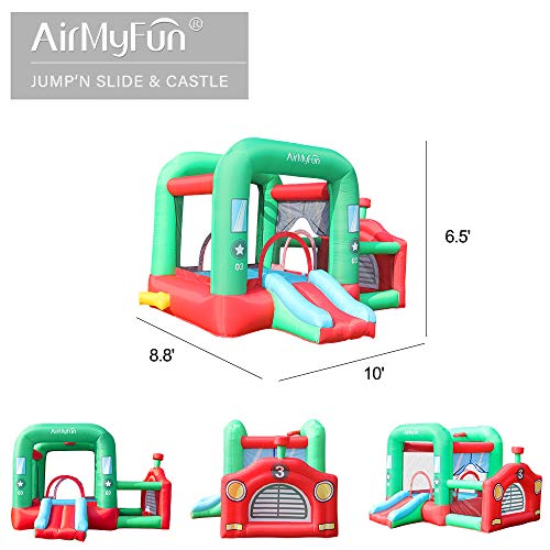 AirMyFun Bounce House, Inflatable Bouncy House with Slide and Ball Pit, Kids Bouncer for Outdoors or Indoors