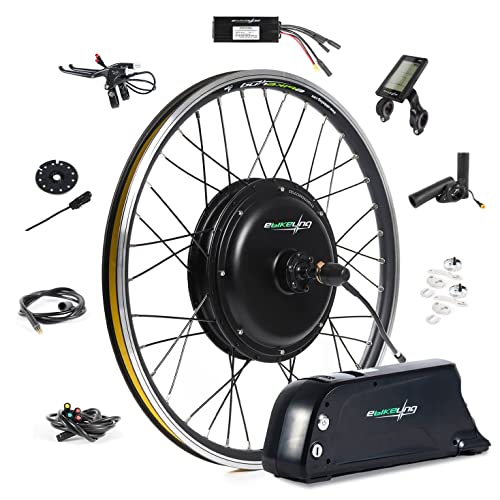 EBIKELING Waterproof Ebike Conversion Kit with Battery 24" Direct Drive Front or Rear Wheel Electric Bike Conversion Kit Ebike Battery & Charger Included