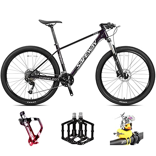 FORVANT Carbon Fiber Mountain Bike, 27.5” x 17” Carbon Frame,Suspension Fork with Lockout, Shimano Altus 27 Speeds Derailleur with Hydraulic Disc Brake, Lightweight MTB for Men/Women/Youth and Adult