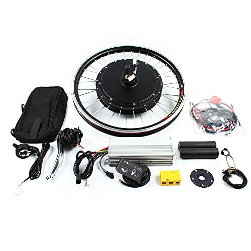Electric Bike Conversion Kit, Front/Rear Wheel Electric Bicycle Motor Kit, for 20" Bike, w/V Brake+Disc Brake, 36V 250W/48V 1000W Bike Hub Motor,30/50KM/H (36V 250W Front Wheel)