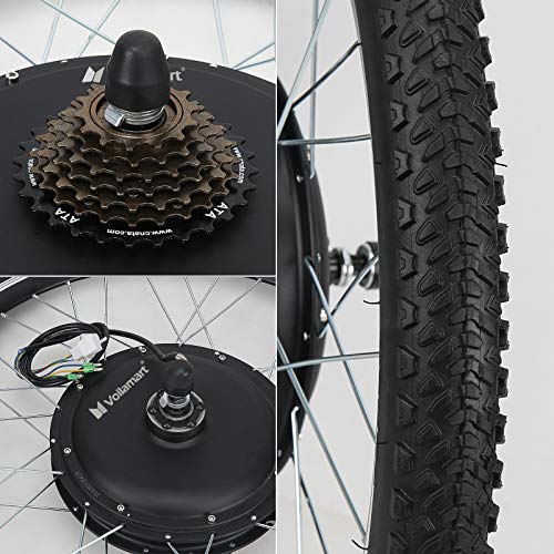 Voilamart Electric Bike Conversion Kit 28" Rear Wheel 48V 1000W E-Bike Conversion Kit, Cycling Hub Motor with Intelligent Controller and PAS System for Road Bike