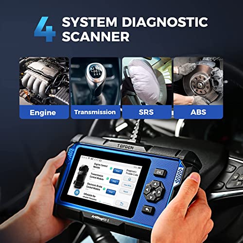 OBD2 Scanner TOPDON AD600S Scan Tool, Code Reader, Diagnostics Scanner for ABS/SRS/at/Engine, 8 Reset Service, Oil/BMS/SAS/DPF/TPMS/Brake Reset/ABS Bleeding/Throttle Adaptation, Free Lifetime Upgrade