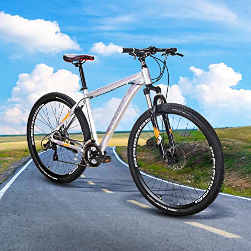 Eurobike Aluminum Mountain Bike 21 Speed HY X9 Dual Disc Brake 29 Muti Spoke Wheel Bike for Women/Men Blackgreen