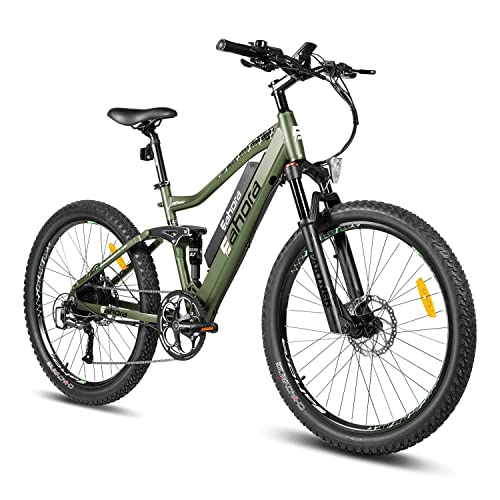 Eahora AM100 500W Electric Bike Up to 27MPH Ebike 48V 14AH Snow Beach Mountain Electric Bike for adults, 27.5'' Electric Bicycle Air Suspension, Hydraulic Brakes, Cruise Control