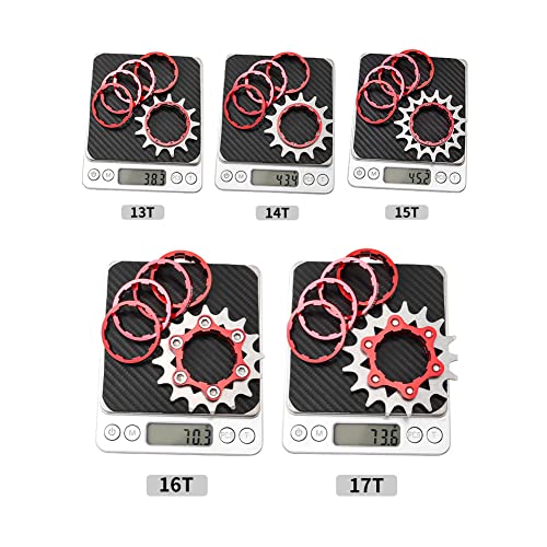 Bibike Single Speed Conversion Kit 13T/14T/15T/16T/17T Single Speed Cassette Conversion Spacers Black Gold Red
