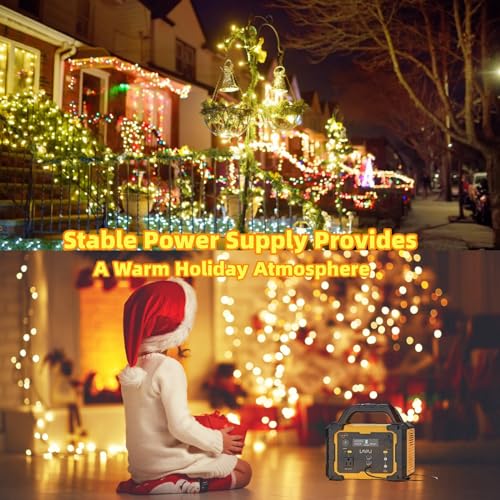 LAVAL 1075Wh Portable Power Station, 336000mAh LiFePO4 Backup Lithium Battery, 120V/1000W AC, DC, USB, PD 60W 300W Solar Generator LED Flashlight for Outdoors RV Travel Blackout Home Emergency CPAP