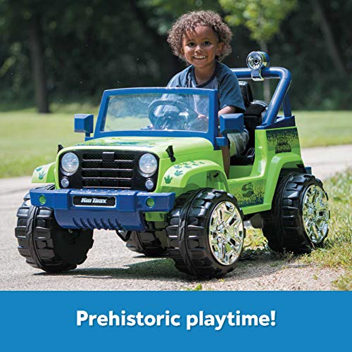 Kid Trax 4x4 Tracker Electric Ride On Toy, 3-5 Years Old, 6 Volt, Max Weight 60 lbs, Dino Tracker Green