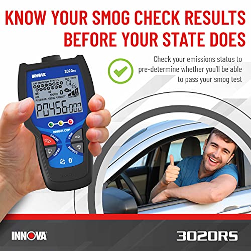 INNOVA 3020RS - OBD2 Scanner & Code Reader - Read/Erase Car Check Engine Light & Brake(ABS) Codes - Fast & Easy to use - Free Updates - Bluetooth w Free RepairSolutions2 App