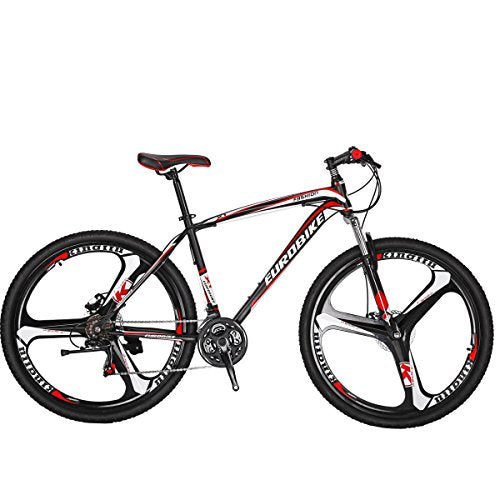 Moutain Bike TSMX1 21 Speed MTB 27.5 Inches Wheels Dual Suspension Mountan Bicycle (K-red)
