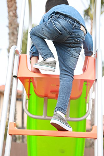 Outdoor Play Set Kids Slide: 10 ft Freestanding Climber, Swingsets, Playground Jungle Gyms Kids Love – Above Ground Pool Slide for Summer Backyard